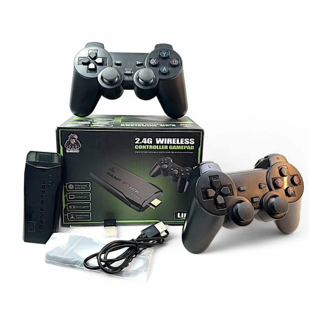 Lite 2.4G Mini Wireless Game Stick Controller Gamepad 4KUTRA HD TV Video Game